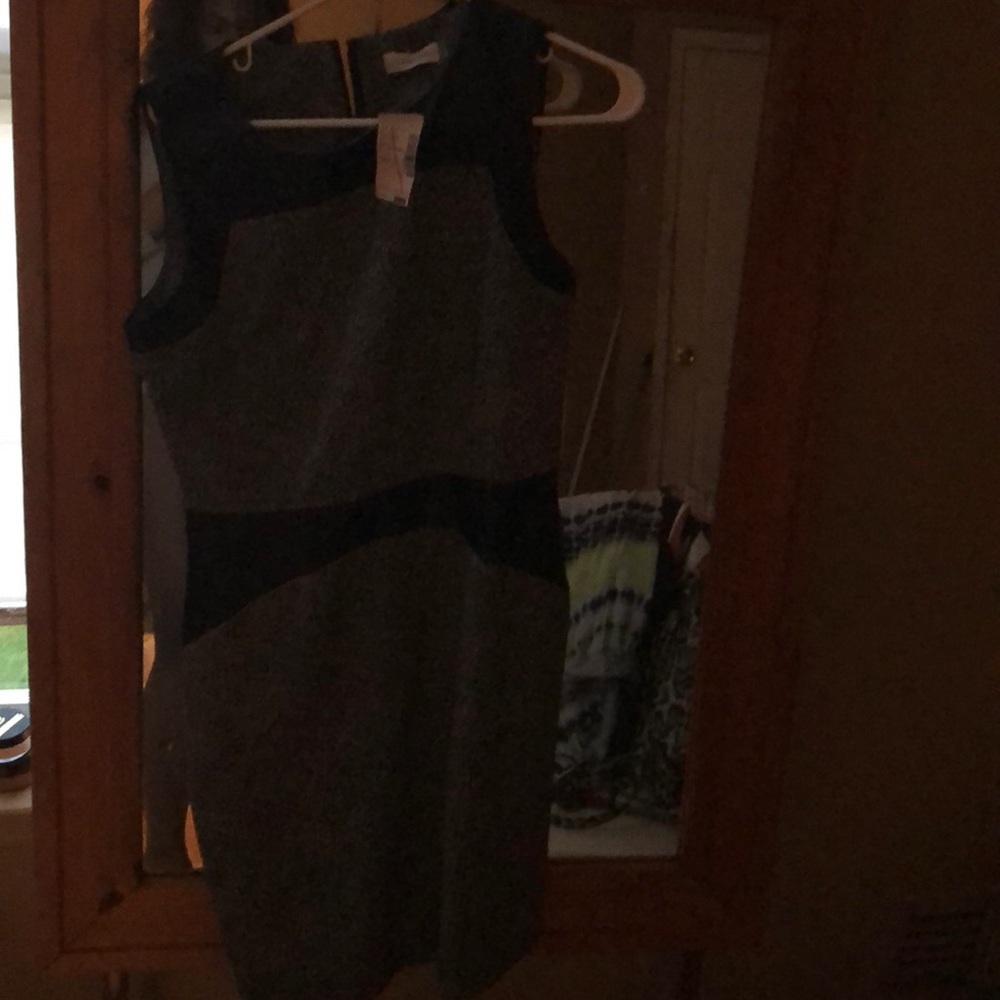 Calvin Klein black and white dress